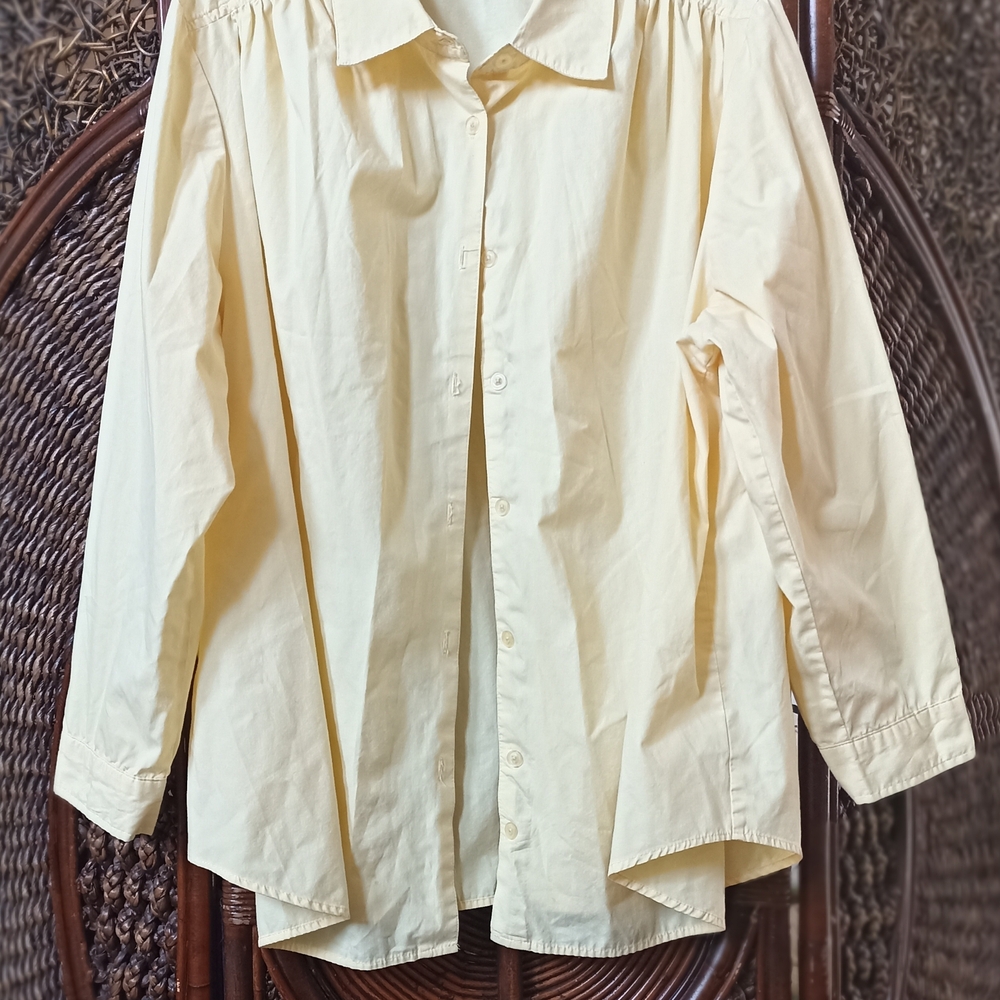 Roaman's Cream Button Down Shirt